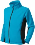 Barn fleece kontrastjacka, turkos