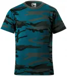 Barnens kamouflage-T-shirt, kamouflageblått Barnens kamouflage-T-shirt, kamouflageblått