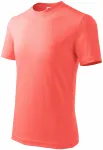 Barns enkla T-shirt, korall