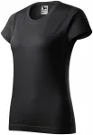 Dam enkel T-shirt, ebenholts grå