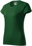 Dam enkel T-shirt, grön på flaska