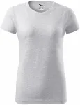 Dam enkel T-shirt, ljusgrå marmor Dam enkel T-shirt, ljusgrå marmor