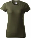Dam enkel T-shirt, military Dam enkel T-shirt, military