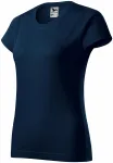 Dam enkel T-shirt, mörkblå