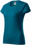 Dam enkel T-shirt, petrol blue