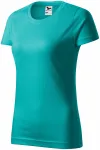 Dam enkel T-shirt, smaragdgrön Dam enkel T-shirt, smaragdgrön