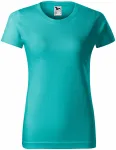 Dam enkel T-shirt, smaragdgrön Dam enkel T-shirt, smaragdgrön