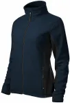 Dam fleece kontrastjacka, mörkblå