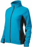 Dam fleece kontrastjacka, turkos