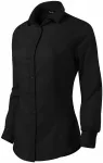 Dam långärmad blus slim fit, svart