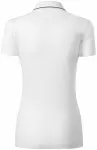 Damer elegant merceriserad polotröja, vit Damer elegant merceriserad polotröja, vit