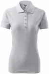 Damer elegant polotröja, ljusgrå marmor Damer elegant polotröja, ljusgrå marmor