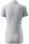 Damer elegant polotröja, ljusgrå marmor Damer elegant polotröja, ljusgrå marmor