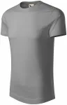Ekologisk bomullst-shirt herr, ljus silver