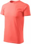 Enkel T-shirt för män, korall
