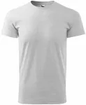 Enkel T-shirt för män, ljusgrå marmor Enkel T-shirt för män, ljusgrå marmor