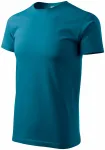 Enkel T-shirt för män, petrol blue