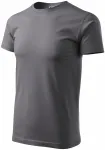 Enkel T-shirt för män, stålgrå