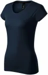 Exklusiv damt-shirt, mörkblå