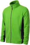 Fleece kontrastjacka för män, äppelgrön