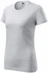 Klassisk T-shirt för damer, ljusgrå marmor