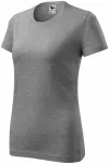Klassisk T-shirt för damer, mörkgrå marmor