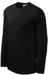 Kontrast-T-shirt för män med långa ärmar, svart