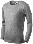 Långärmad T-shirt för barn, mörkgrå marmor