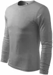 Långärmad T-shirt herr, mörkgrå marmor
