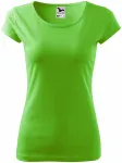 T-shirt dam med mycket korta ärmar, äppelgrön T-shirt dam med mycket korta ärmar, äppelgrön