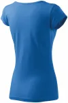 T-shirt dam med mycket korta ärmar, ljusblå T-shirt dam med mycket korta ärmar, ljusblå