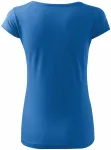 T-shirt dam med mycket korta ärmar, ljusblå T-shirt dam med mycket korta ärmar, ljusblå