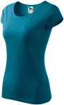 T-shirt dam med mycket korta ärmar, petrol blue
