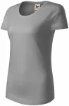 T-shirt för ekologisk bomull för kvinnor, ljus silver T-shirt för ekologisk bomull för kvinnor, ljus silver