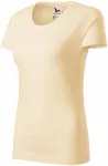 T-shirt för kvinnor, texturerad ekologisk bomull, mandel