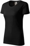 T-shirt för kvinnor, texturerad ekologisk bomull, svart