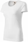 T-shirt för kvinnor, texturerad ekologisk bomull, vit