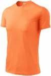 T-shirt med asymmetrisk ringning, neon mandarin