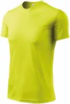 T-shirt med asymmetrisk ringning, neon yellow