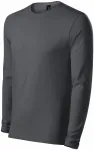T-shirt med lång passform för män, ljusgrå