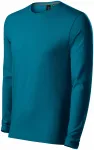 T-shirt med lång passform för män, petrol blue