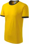 Unisex kontrast T-shirt, gul