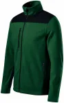 Varm unisex fleecejacka, grön på flaska